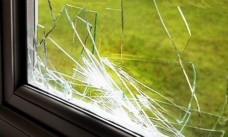 broken upvc- glass window